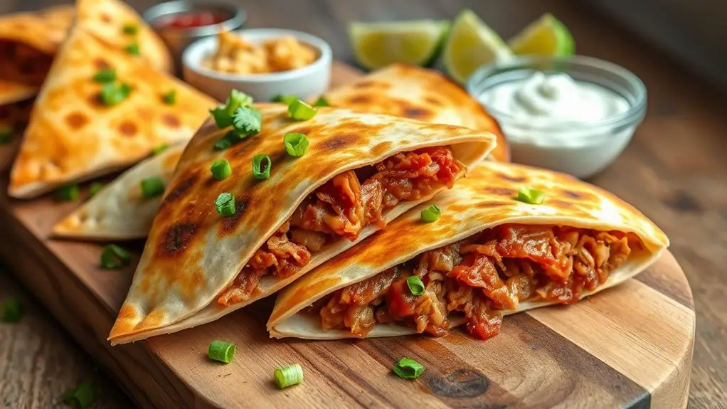 bbq pulled pork quesadillas