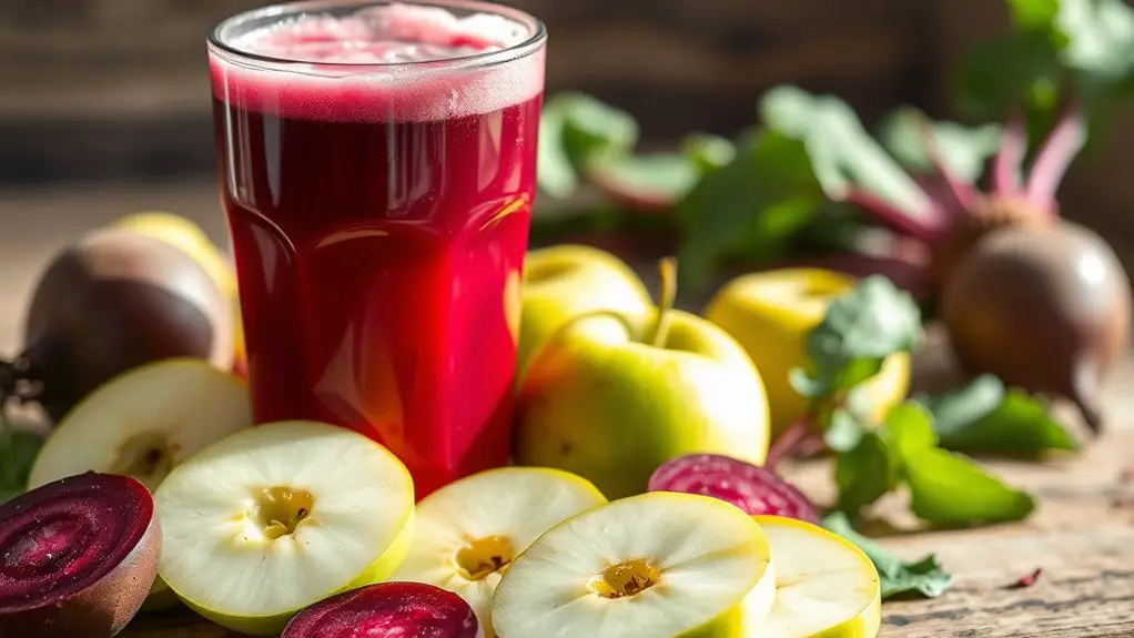 beet and apple juice