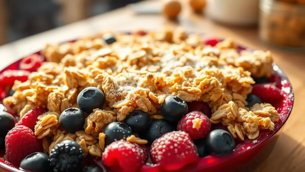 berry dessert with crisp