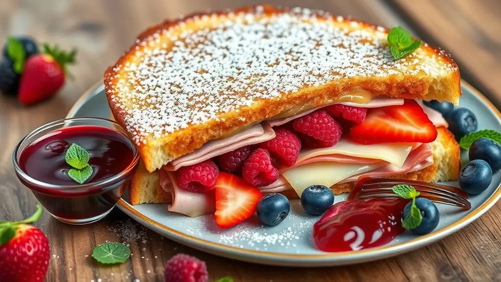 berry flavored monte cristo sandwich