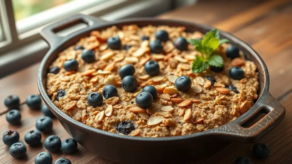 blueberry almond baked oatmeal