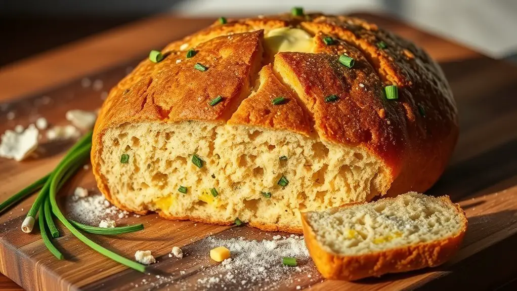 cheddar chive soda bread