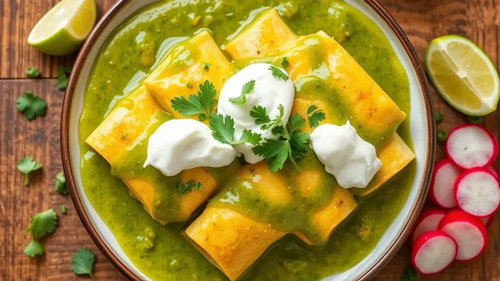 cheesy enchiladas with salsa