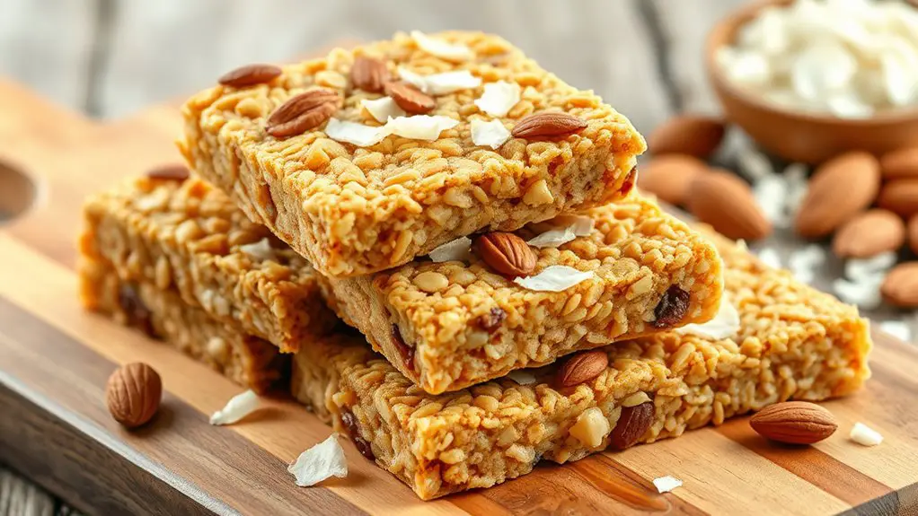 chewy coconut almond bars