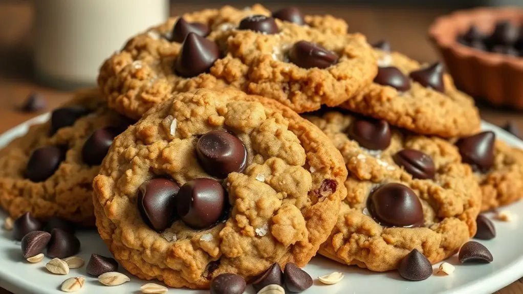 chewy oatmeal chocolate cookies