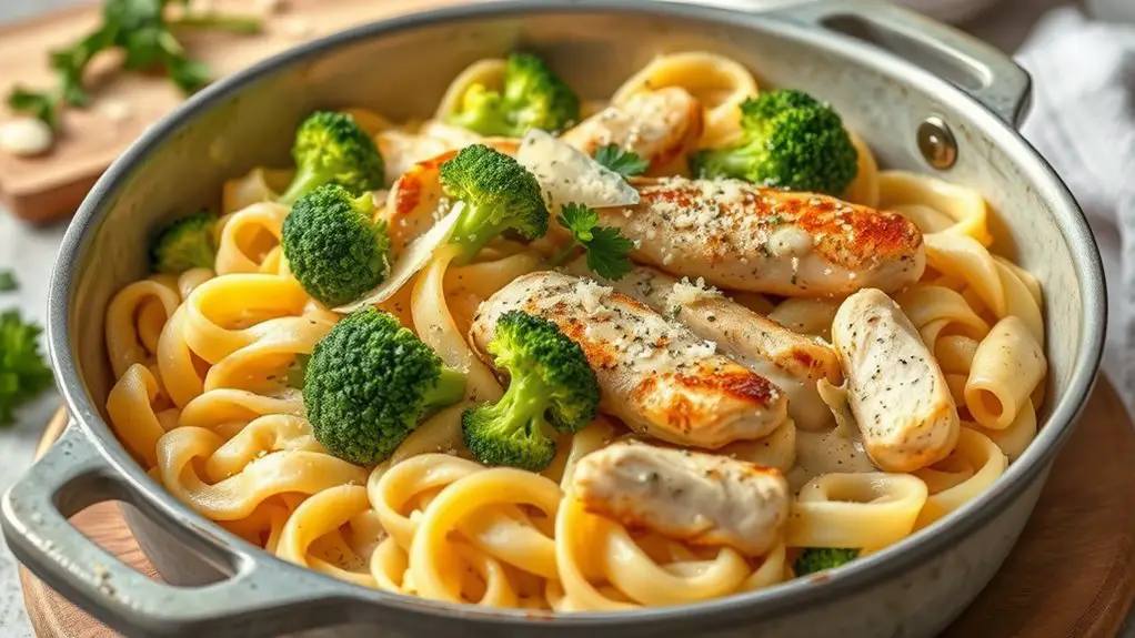 chicken and broccoli alfredo