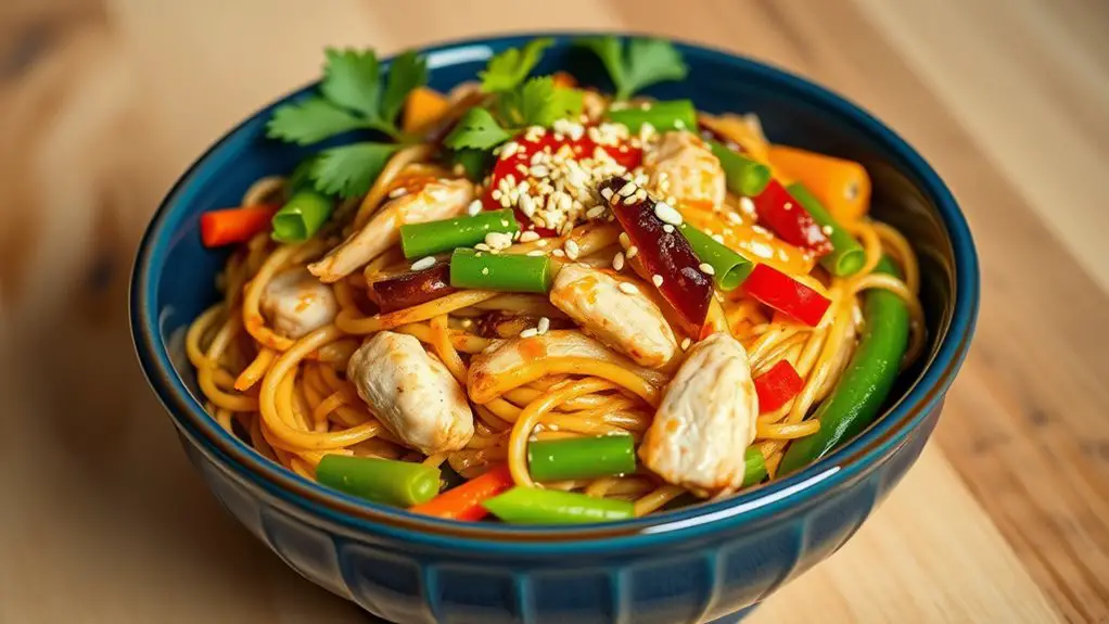 chicken and vegetable noodles