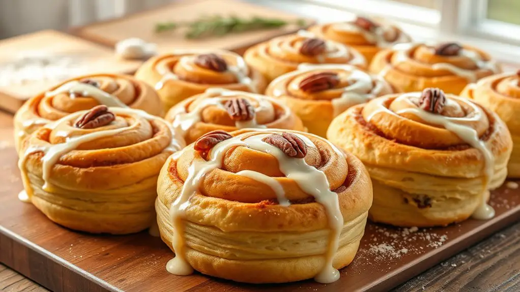 cinnamon rolls with biscuits