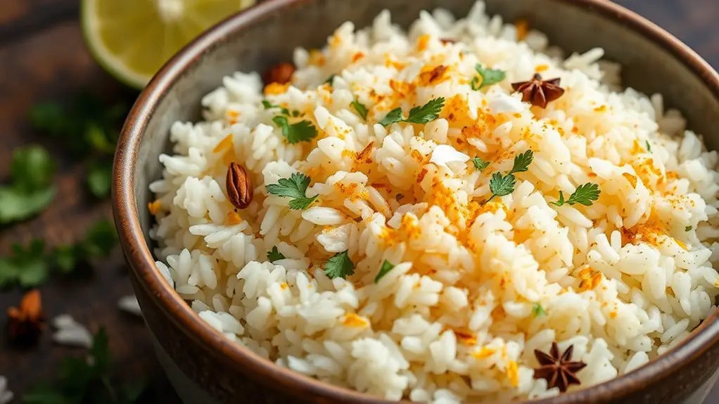 coconut rice with spices