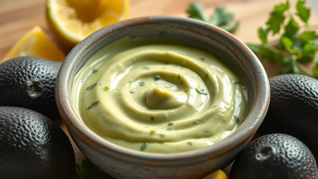 creamy avocado lime mayo