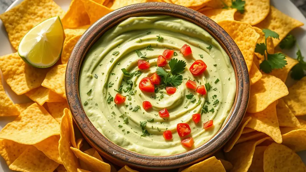 creamy avocado taco dip