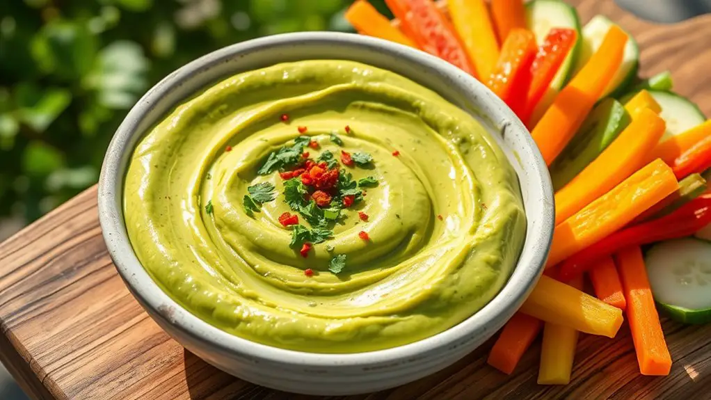 creamy avocado yogurt dip