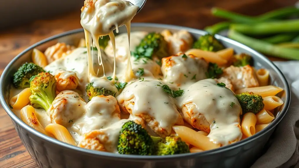 creamy chicken broccoli bake