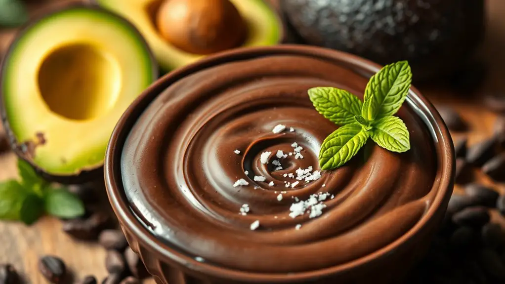 creamy chocolate avocado dessert