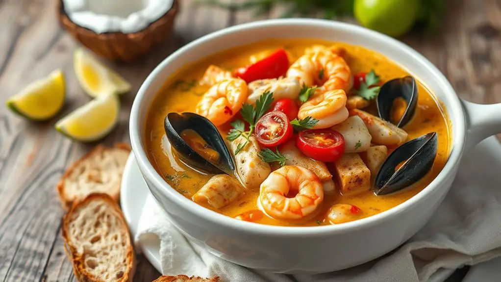 creamy coconut seafood stew