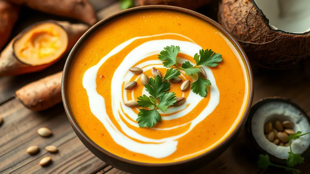 creamy coconut sweet potato soup