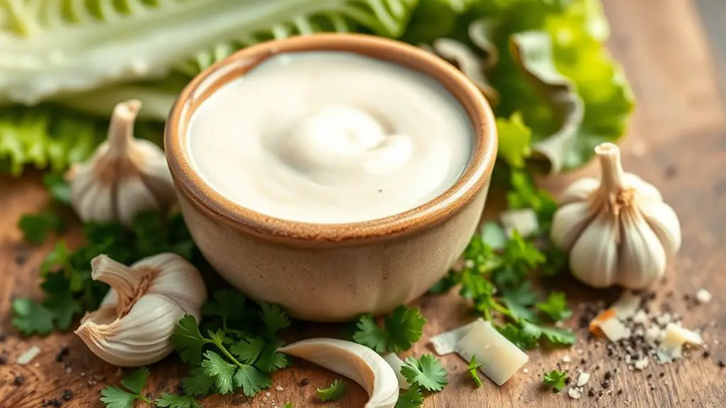 creamy garlic caesar dressing