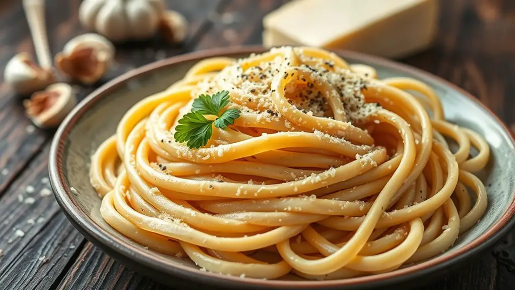 creamy garlic parmesan pasta