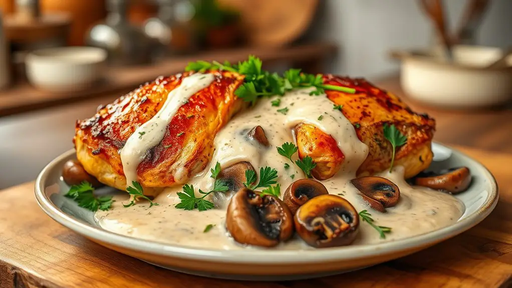 creamy mushroom chicken recipe