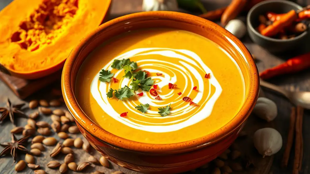 creamy spicy squash soup