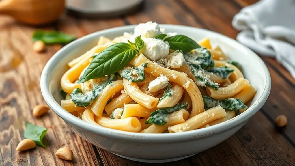 creamy spinach ricotta pasta