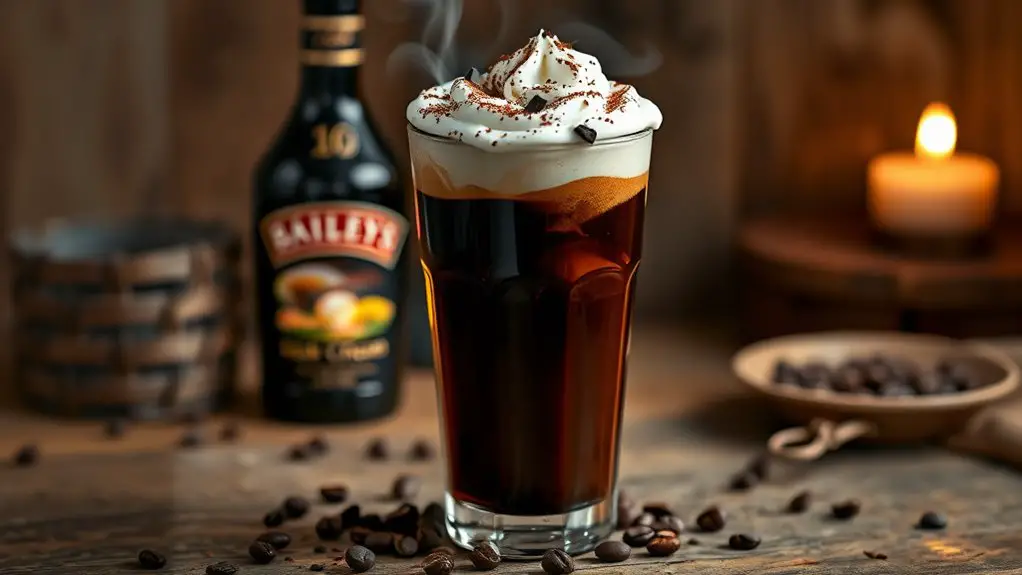 creamy whiskey coffee beverage