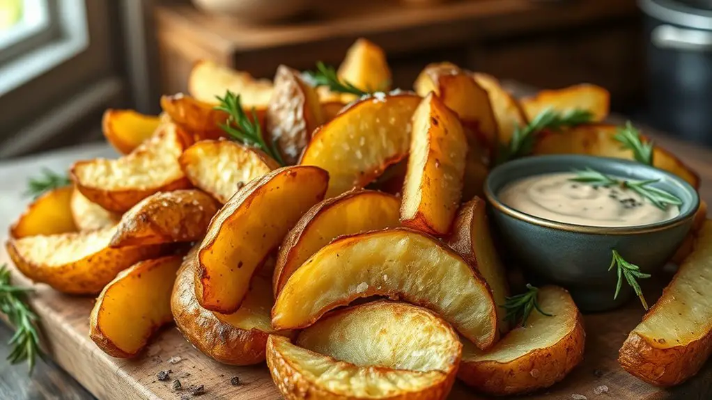 crispy baked potato wedges