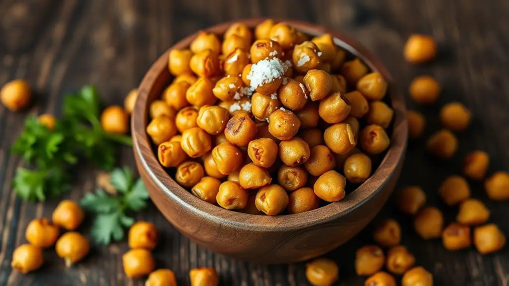 crispy barbecue flavored chickpeas