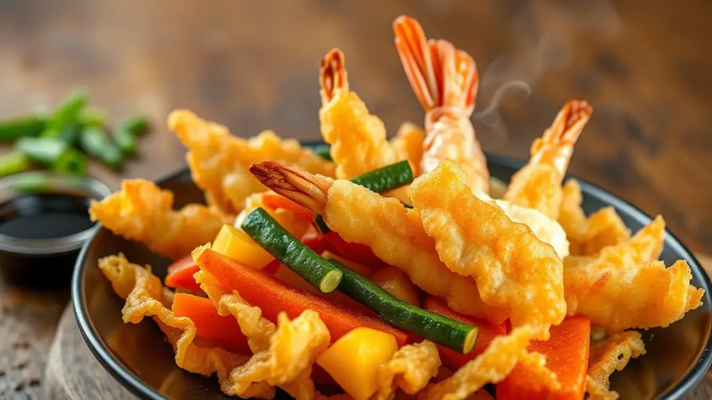 crispy fried tempura coating