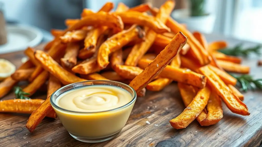 crispy fries with dip