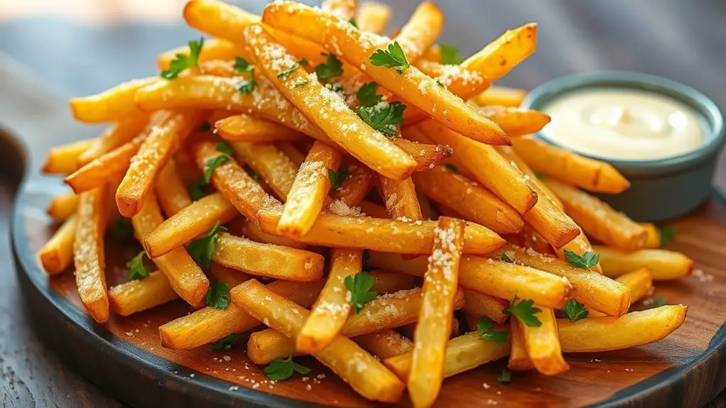 crispy garlic parmesan fries