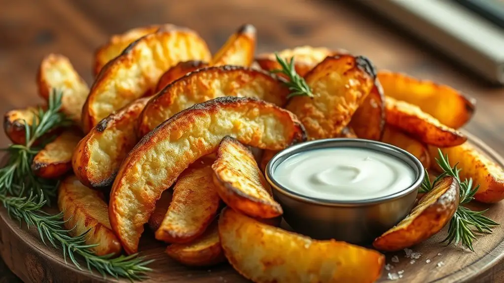 crispy golden potato wedges