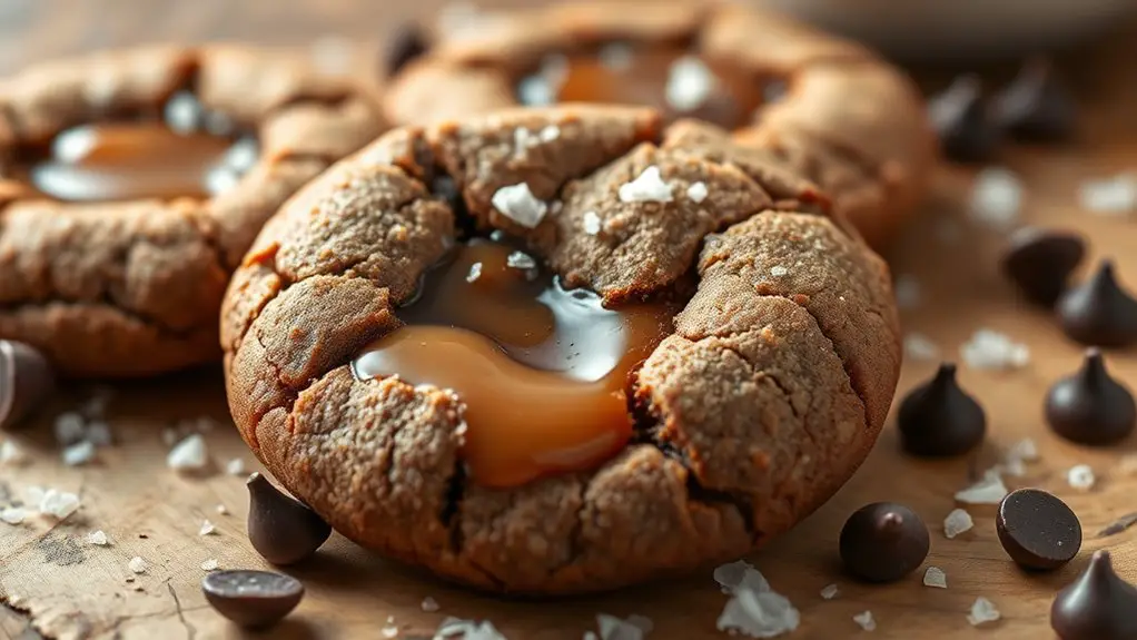 decadent caramel filled cookies