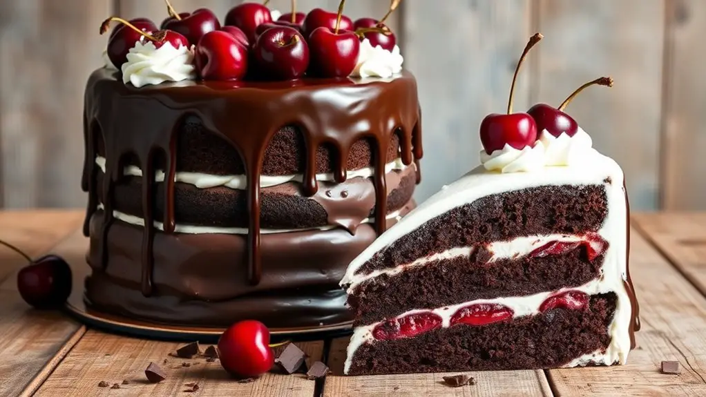 decadent chocolate cherry dessert