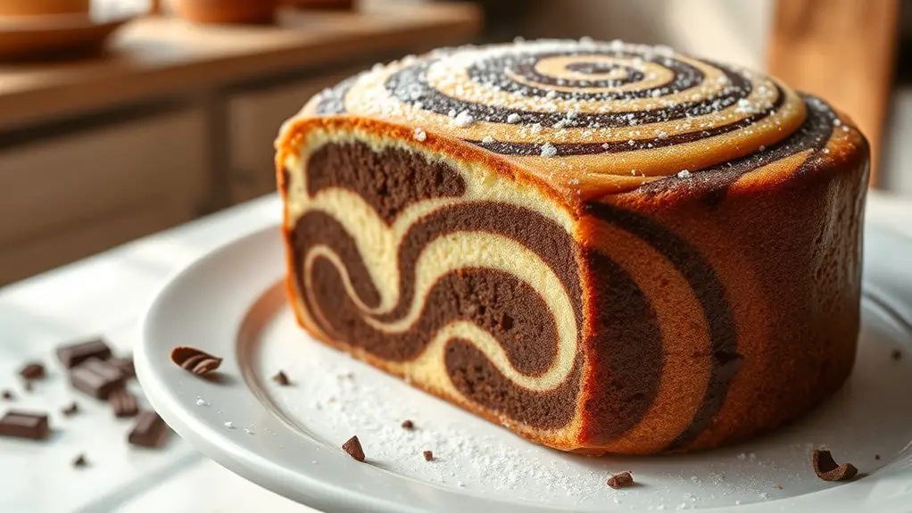 decadent chocolate marble cake