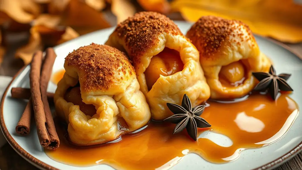 delicious apple dumplings dessert