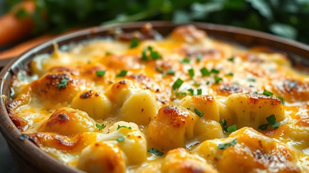 delicious cheesy cauliflower dish