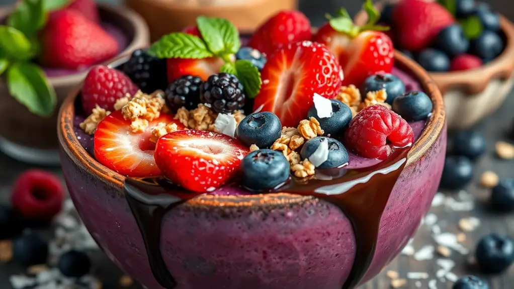 delicious chocolate acai bowl