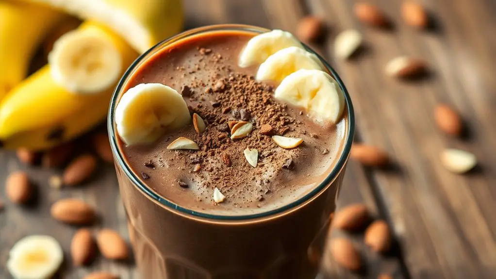 delicious chocolate banana smoothie