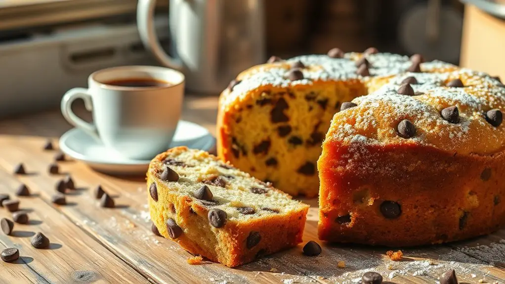 delicious chocolate chip cake