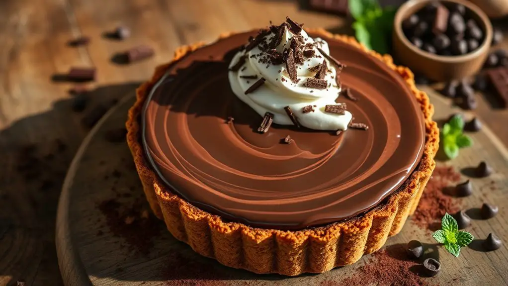 delicious chocolate cream dessert