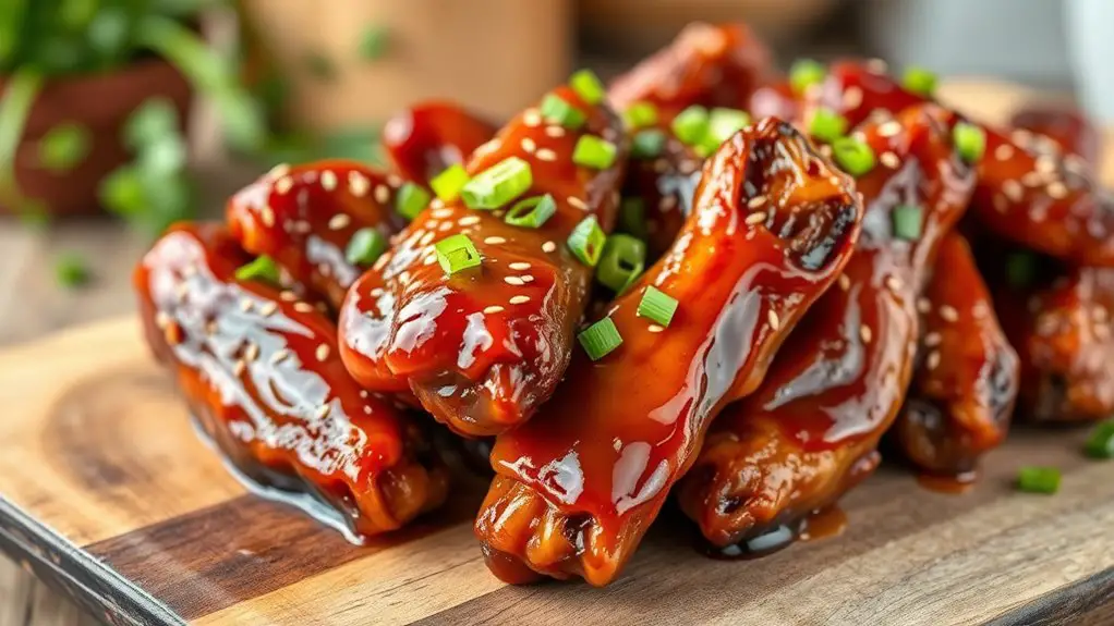 delicious fried chicken wings