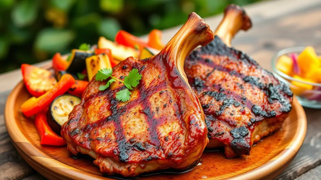 delicious grilled pork chops