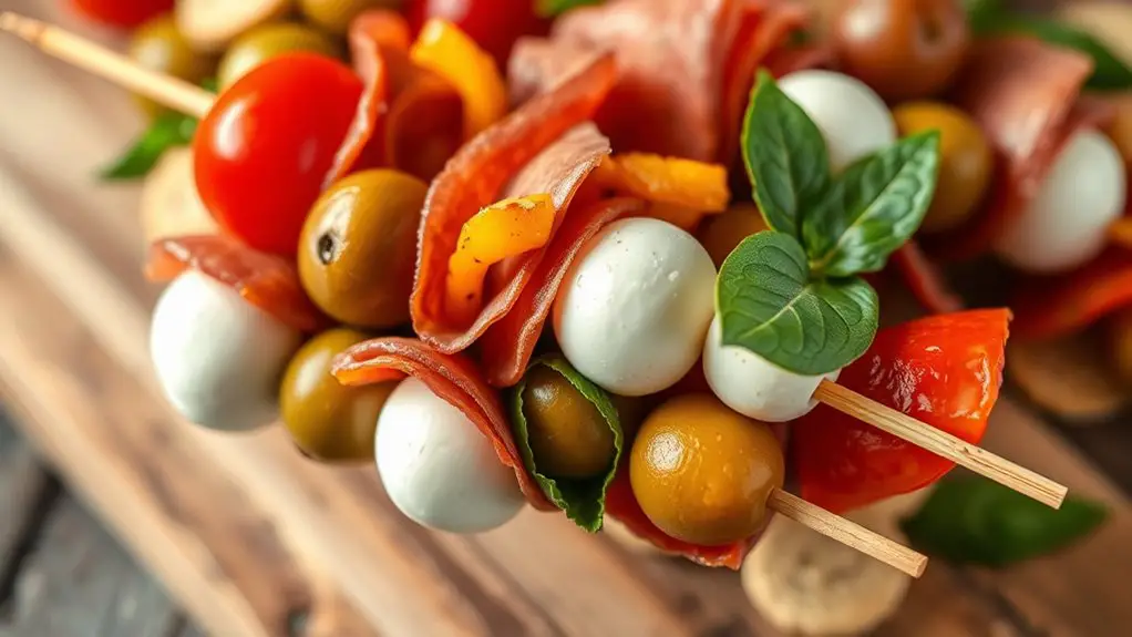 delicious italian appetizer skewers