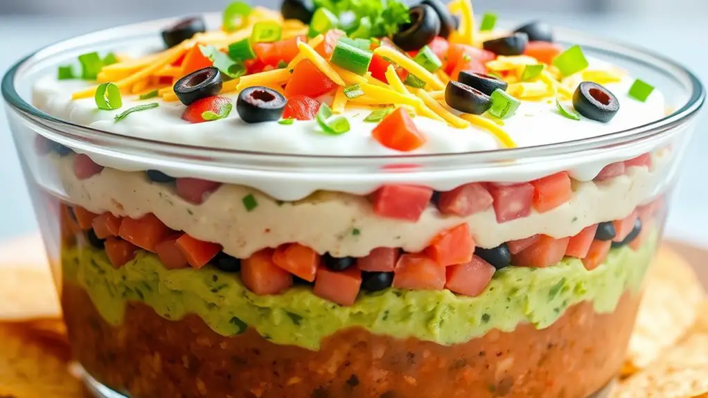 delicious layered bean dip