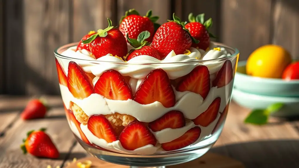 delicious layered strawberry dessert