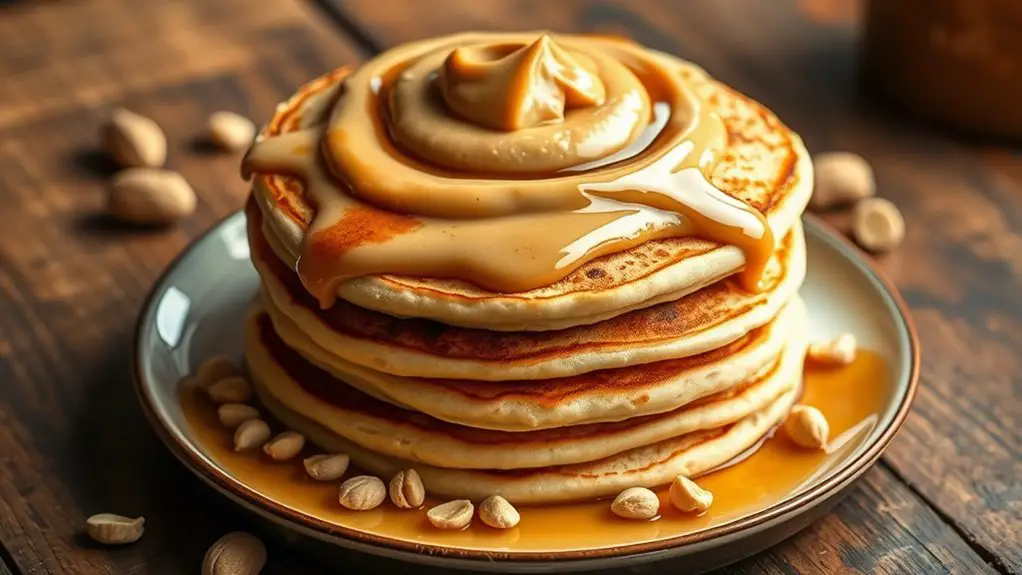 delicious peanut butter pancakes