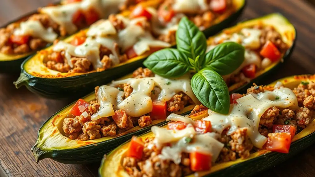 delicious stuffed zucchini boats