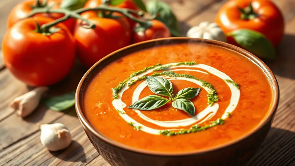 delicious tomato basil soup