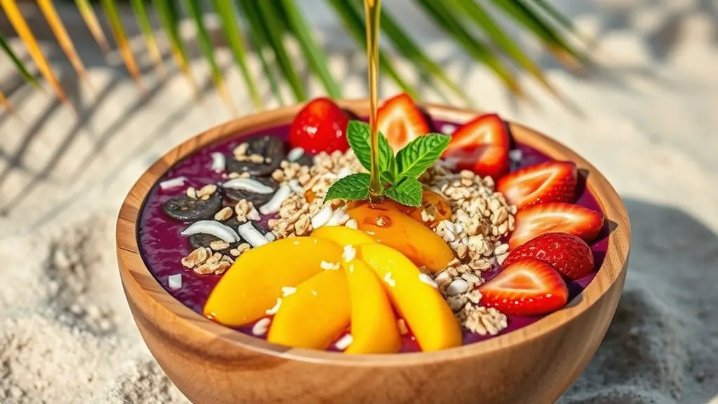 delicious tropical acai bowl